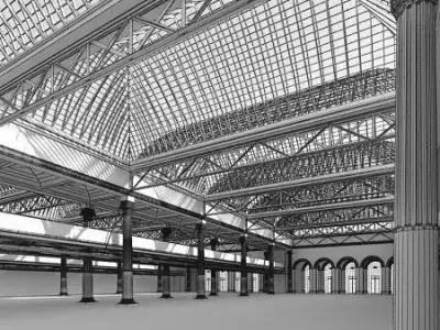 Empty Spacious Hall 3D model