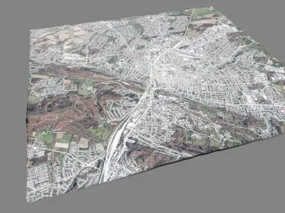 Cityscape Bielefeld Germany 3D model