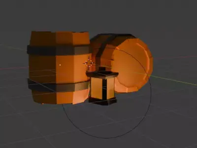 Low-Poly Barrel Low-poly 3D model