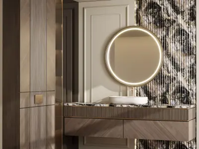 Bathroom furniture by Fauset Bathroom 195  Low-poly 3D model