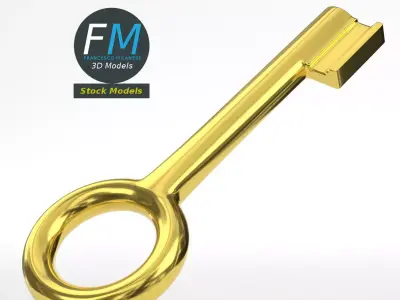 Stylized key 3 3D model