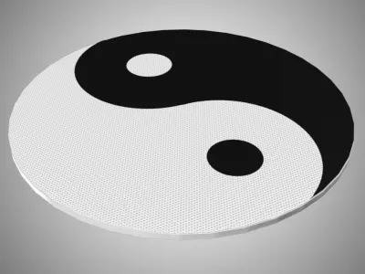 Tai Chi coaster  Free low-poly 3D model