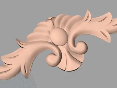 Door design 3D relief model STL format file for CNC carving E674 3D model