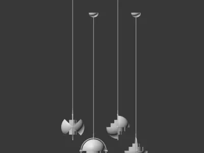 Gubi Multi Lite Pendant Louis Weisdorf 3D model