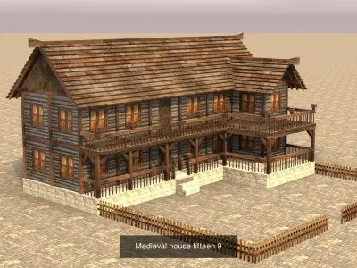 Mdeieval house 15 collection 3D Model Pack