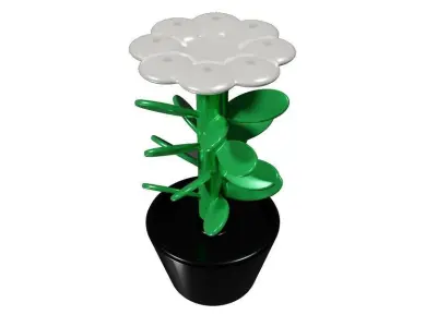 Cartoon Flower Pot Low-poly 3D model