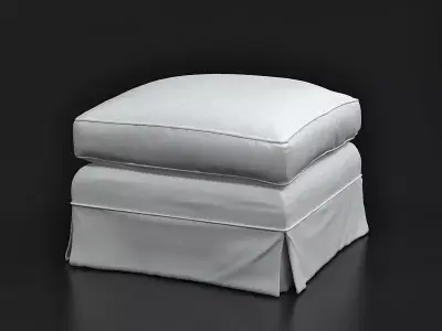 Howard Club Footstool 3D model