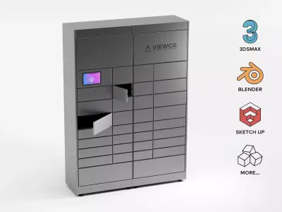 Self-Service Delivery Locker 3D model
