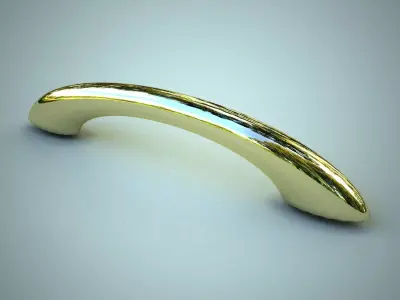 Furniture Door Handle Knob 3d model 14 Low-poly 3D model