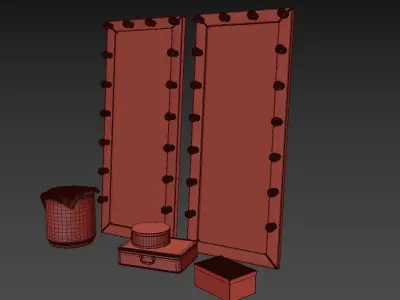 Floor make-up mirror 3D model