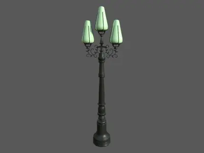 environment Street lights set Low-poly 3D model purchase