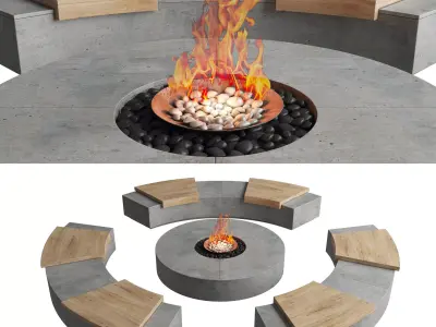 fire place outdoor 3D model