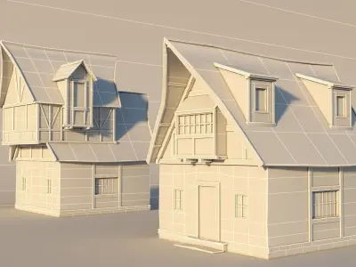 Fantasy Medieval House 02 3D model