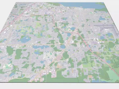 Cityscape Sanford Florida United States 3D model