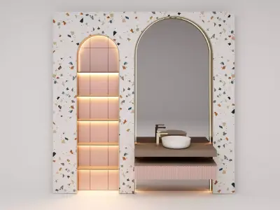 Modern Bathroom elements 3D model