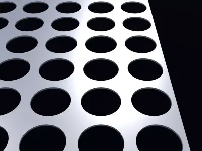 Perforated panel with 50 percent opening 25O72 3D model