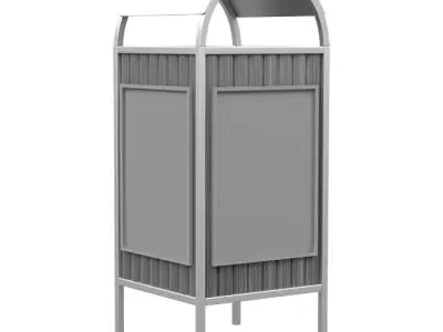 Bin Outdoor Poster Banner 3D model