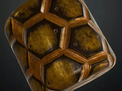 Golden Rusty Metal Plate PBR Seamless Texture
