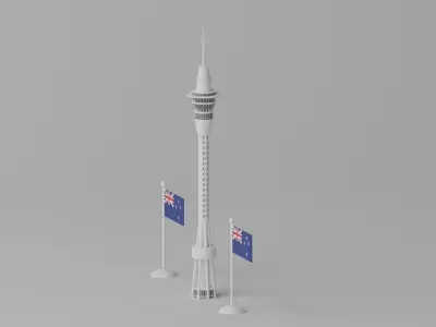 Sky Tower Auckland New Zealand 3D model