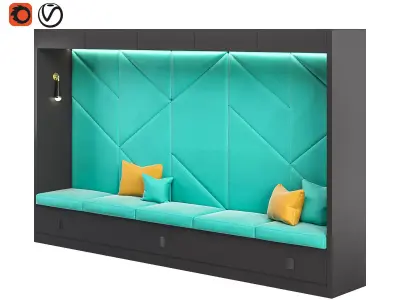  Restaurant and Office Lobi Seating 11 3D model