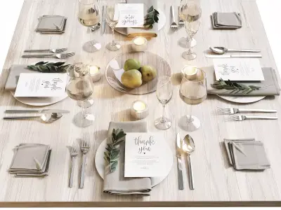 Table setting 16 3D model