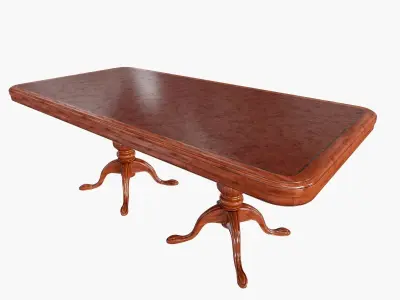Mahogany Dining Table 3D model