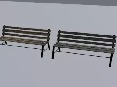 Benches Free low-poly 3D model