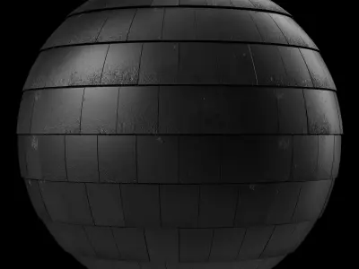 Roof Tile Materials 35- Concrete Roofing By 3 color Pbr 4k Texture