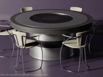 WaveRider Lounge Table 3D model