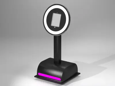 Borne-robot ipad stand with light Free 3D model