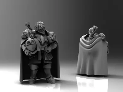 Feudal Guard Male Higher Officers 3D print model