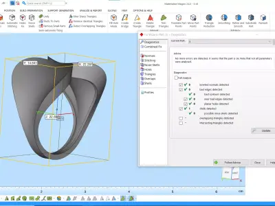 Modern Sculptural Adjustable Ring 3DM STL 3D print model purchase