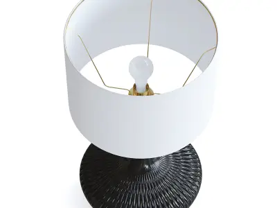 Black Glass Table Lamp 3D model