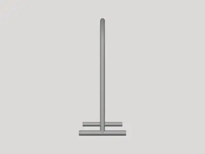 Basic Metal Display Plank - Geometry Only No Textures 3D model