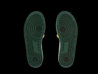 DINO 2 Air Jordan 1 IVY LOW Shoes PBR  Low-poly 3D model