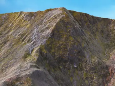 Mount Snowdon Peak - Low and High Poly Versions Low-poly 3D model