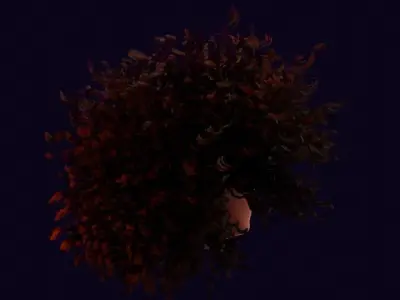 Realistic Hair afro 3D model