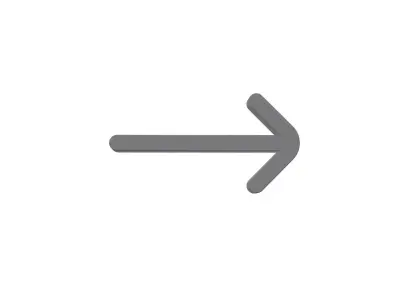 3d arrow left Low-poly 3D model