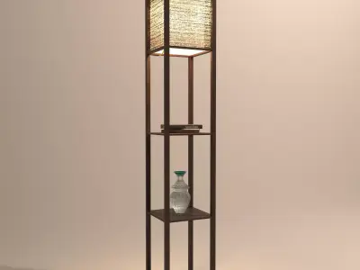 Floor Lamp and Decoration 3D model
