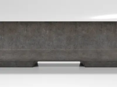 Old Barrier Concrete 3D model