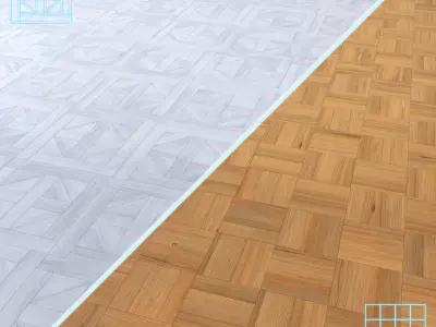 Parquet - Laminate - Wooden floor 2 in 1 Low-poly 3D model 35