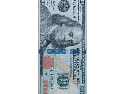 Well Woven Money Collection New Hundred Dollar Bill Runner Rug Low-poly 3D model