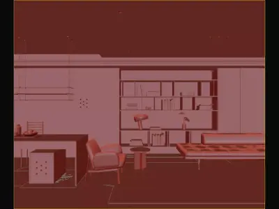 Stockholm Interior scene 3D model