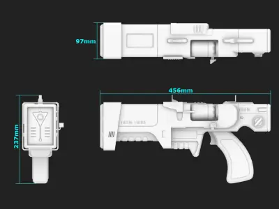 Institute Laser Pistol Fallout  3D print model
