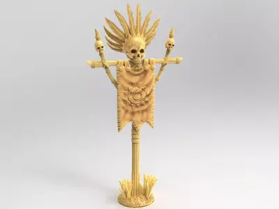 African style banner 3D print model