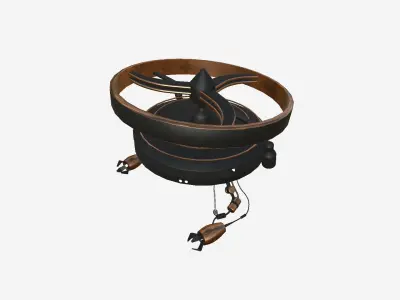 Flying Robot I06 Black Bronze - SciFi Character Design Low-poly 3D model