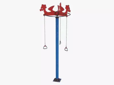 Pole rope swing 3D model