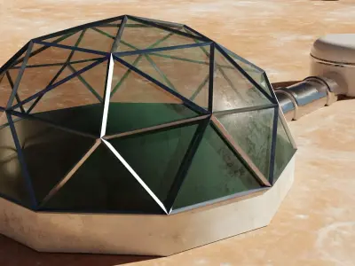 SPACE STATION Low-poly 3D model