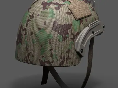 Helmet military combat   Low-poly 3D model