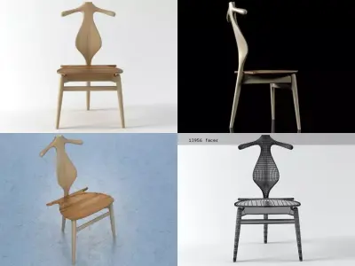 PP250 Valet Chair 3D model